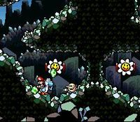 une photo d'Ã©cran de Super Mario World 2 - Yoshi s Island sur Nintendo Super Nes